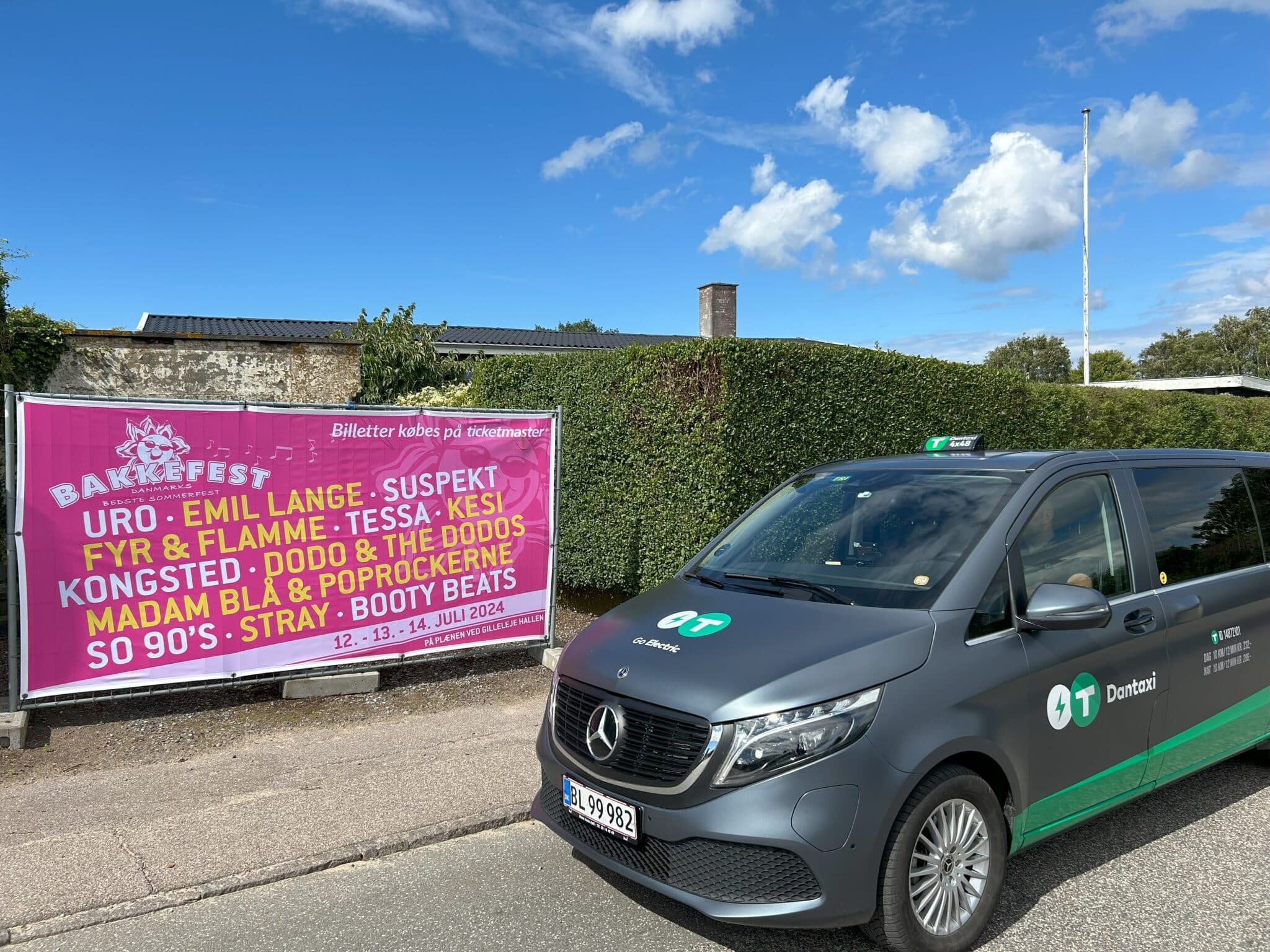 Taxi’er i stort antal klar til Bakkefesten i Gilleleje